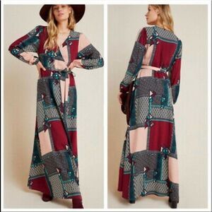 NWT New Anthropologie Virginia Wrap Maxi Dress Petite XSP